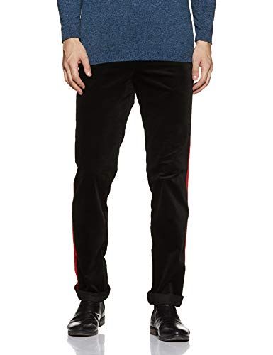 Calvin Klein Mens Velvet Slim Fit Pants Black 32/32