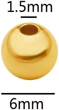 Amaney 500pcs 6mm Smooth Round Beads Gold Spacer Loose Ball Beads for Bracelet Jewelry Making Craft - Image 2