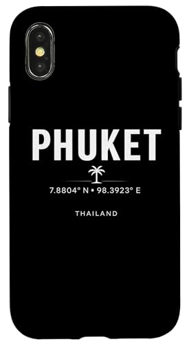 Phuket Thailand Coordinates Tropical Travel Design �X�}�z�P�[�X iPhone X/XS �p