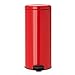 Brabantia Newicon-Cubo de Basura con Pedal, 30 l, Color Passion Red, Acero Inoxidable, Rojo pasión