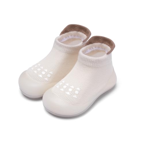 Image of Baby Sock Shoes Baby Walking Shoes Infant Non-Slip Breathable Slippers with Soft Rubber Sole Baby Boys Girls Sneakers