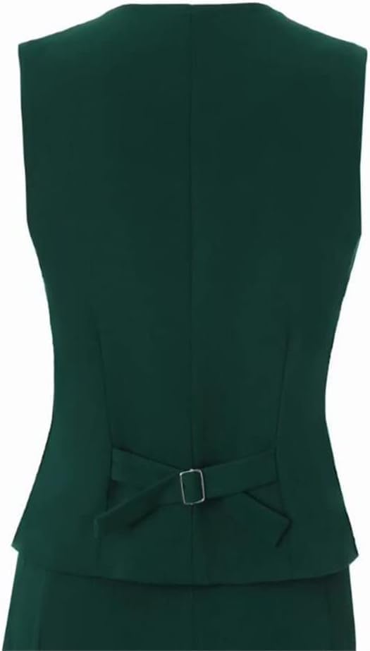 Womens Tuxedo 3 Piece Suit Sets for Women Blazer Pants Vest Set Womens Business Professional Outfits - Image 3