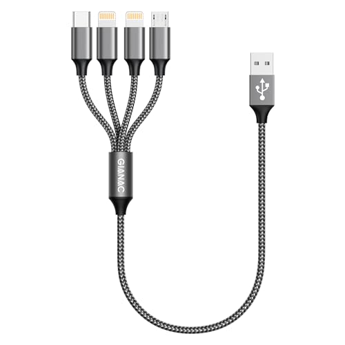 Confezione 5 Cavi Micro USB Intrecciati In Nylon Ledhill &ndash; Ricarica Rapida, Nero 7 Pollici