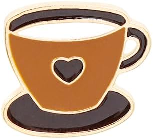 PinMart's Cute Teal & Brown Java Tazza Caffè Spilla Da Bavero - Foto 7