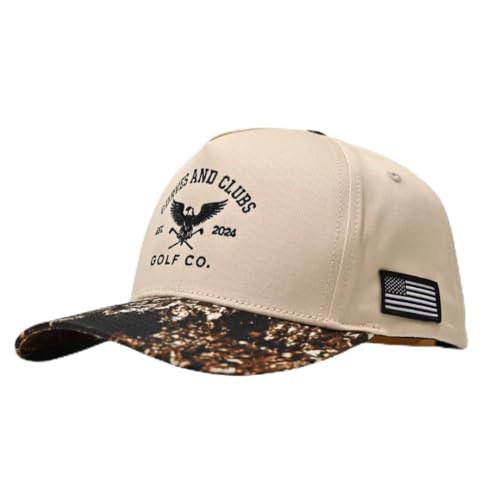 Image of Curves & Clubs USA Golf Rope Hat - American Flag Golf Cap, Performance Hat - Adjustable, Breathable