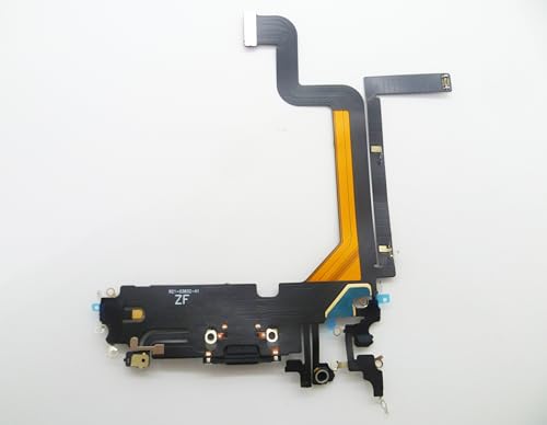 Charging Port Board Dock Connector Flex Cable Replacement Compatible with iPhone 14 Pro Max 6.7inch (Black) by LeHang - Image 7