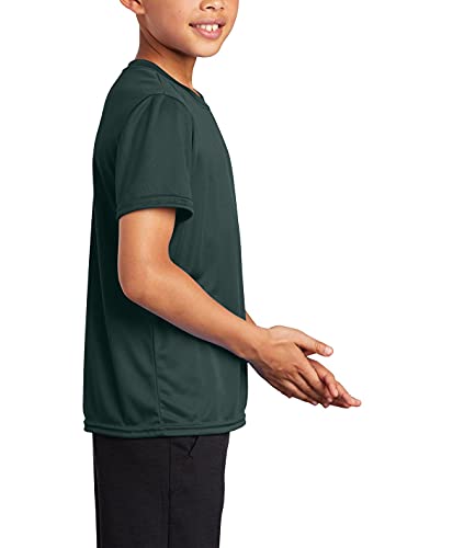 JustBlanks Youth Short Sleeves Regular Fit Casual Workout Performance Crew Neck T-Shirt3