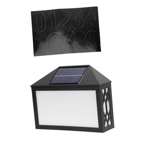 HONITANO Lampada Solare Numero Civico LED da Esterno Resistente in Luce Bianca Fissa con Rilevatore Crepuscolare Targa Casa Decorativa Illuminata per Porte e Pareti Facile da Installare