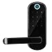 Serrure de Porte Biométrique Intelligente à Empreinte Digitale, Serrure de Porte à Empreinte Digitale Smart Bluetooth Digital Password IC Karte Key pour la Gestion de Logement à Grande échelle, Maison
