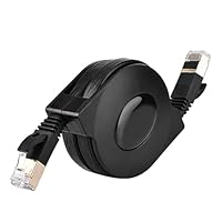 Ouitble Einziehbares Ethernet-Kabel CAT6 RJ45-Netzwerkkabel Ausziehbares Ethernet LAN-Netzwerkkabel für PC flaches Hochgeschwindigkeits Modem Router (2m)
