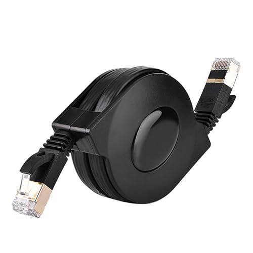 Ouitble Einziehbares Ethernet-Kabel CAT6 RJ45-Netzwerkkabel Ausziehbares Ethernet LAN-Netzwerkkabel f&uuml;r PC flaches Hochgeschwindigkeits Modem Router (2m)