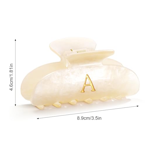 Image of Birthday Gifts for Women Teens - Initial Cute Hair Clips, Hair Claw Clips, Fashion Glitter Claw Clips Durable Hair Clips, Mother's Day Christmas Gifts - Letter A