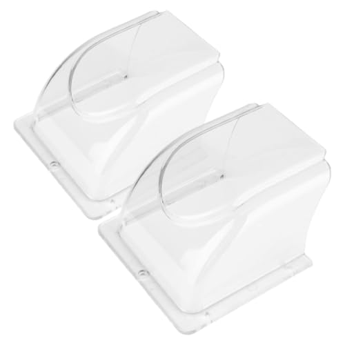 Cubierta timbre exterior impermeable de plástico transparente EXCEART 2
