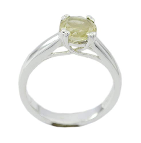 Bague en argent 925 et quartz citron jaune RIYO pour femme