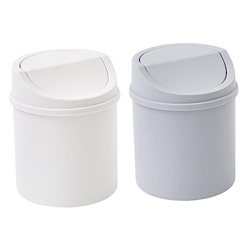 Mini canecas de basura con tapa 2 unidades 6.69x5.11x5.11 pulg