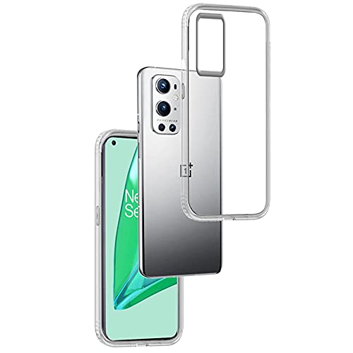 REY Funda Carcasa Gel Transparente para ONEPLUS 9 Pro, Ultra Fina 0,33mm, Silicona TPU de Alta Resistencia y Flexibilidad