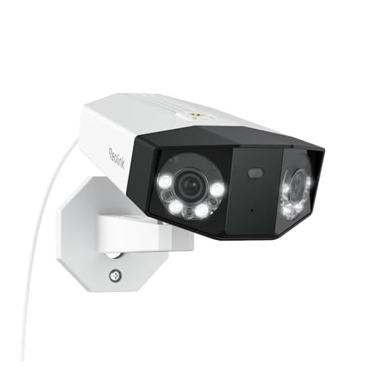 REOLINK Duo 3 PoE 16MP UHD Dual-Lens PoE Security Camera with 180° Panoramic View, Motion Track, F1.6 Color Night Vision, Person/Vehicle/Animal Detection, 2 Way Audio, Supports 24/7 Recording
