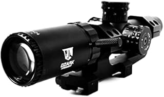 OZARK ARMAMENT LPVO 1-6X Scope - Military-Grade Optics with Illuminated Mil Dot Reticle and Cantilever Mount - Ideal for Tactical Operations and Versatility Between CQB & Long-Range Shooting