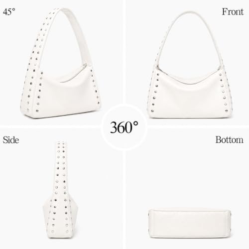 Image of Studded Purses For Women Y2k Shoulder Bag Small Vegan Leather Handbag