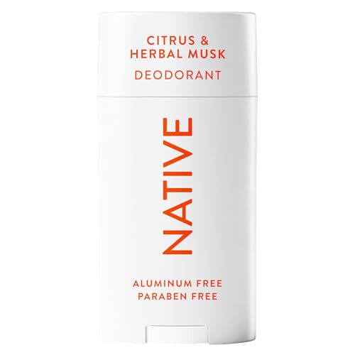 Native Deodorant | Natural Deodorant for Men, Aluminum Free with Baking Soda, Probiotics, Coconut Oil and Shea Butter | Citrus & Herbal Musk