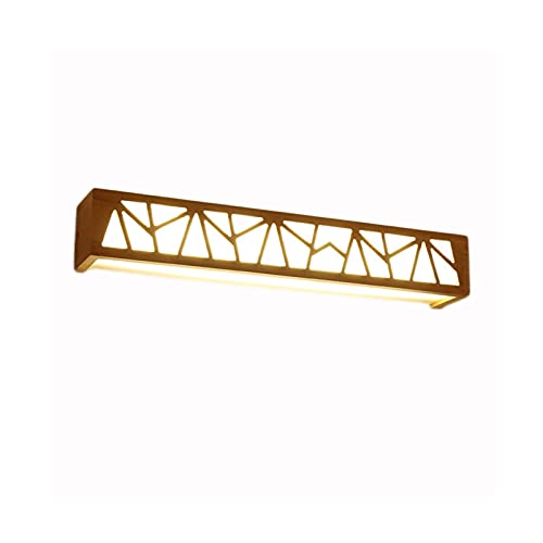 Applique murale LED miroir en bois avec éclairage de vanité