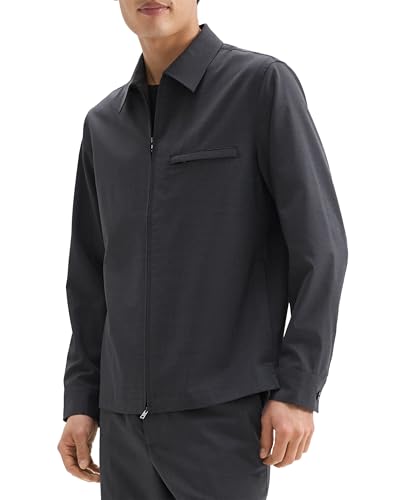 Theory Mens Overshirt Travel Jacket in Motion Wool4
