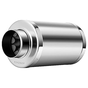 VIVOSUN 6 Inch Inline Duct Fan Noise Reducer Stainless Steel Silencer Duct Muffler for Hydroponic Grow Tent Ventilation…