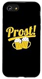 custodia per iphone se (2020) / 7 / 8 prost! oktoberfest retro birra bere tedesco saluti stein