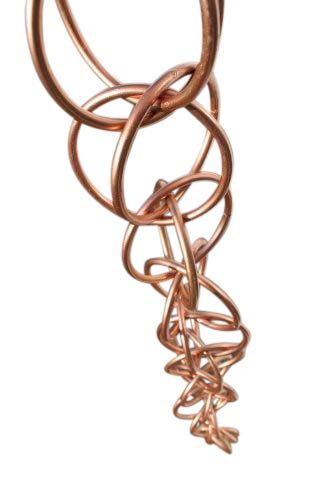 Garden Market Place Double Loop Rain Chain-Copper Plated-2.5M Long