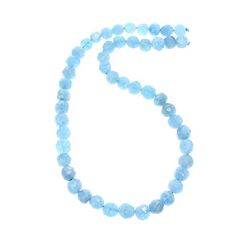 Aquamarine beads en fil de 15 pouces pour composer vos bijoux d'été