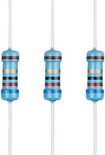 100pcs 62 ohm Resistor 1/2w ±1% Tolerance Metal Film Fixed Resistor