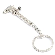 Mini Key Chain Tool with Key Holders Tag Movable Vernier Caliper Ruler Sliding Key Holder Rings Keychain Tools and Gadgets Keychain Ideas for Men