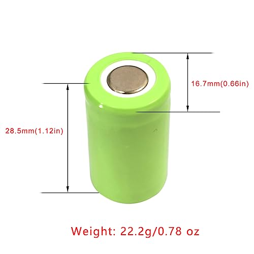 5 Piezas Batería 2/3A Recargable NiMH 1.2V 1500mAh miniatura 2