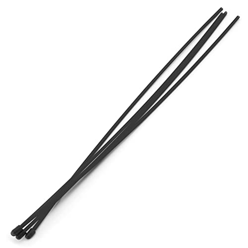 Fielect 10Pcs 3mm x 1.5mm Black Plastic Antenna Pipe Tube Protectors Receiver Aerial for RC Model Car