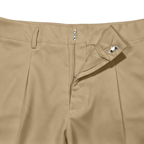 Mens Dress Pants Classic Fit Pleated Business Casual Slacks - image 6
