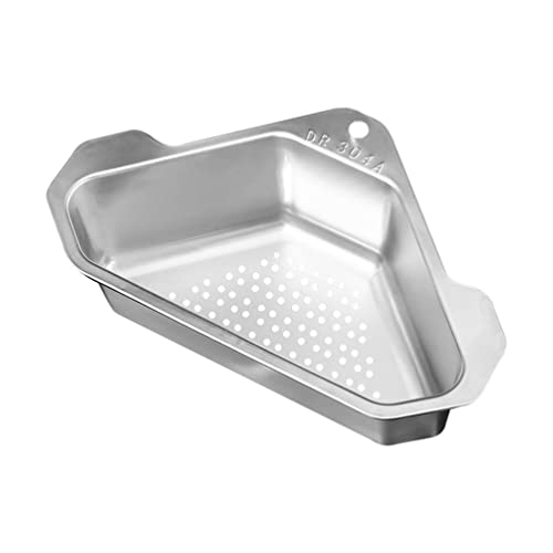 Cesto Colador de Acero Inoxidable para Esquina de Fregadero