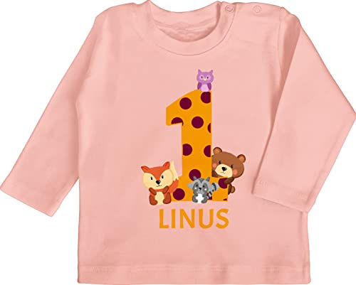 Baby Langarmshirt - Waldtiere 1 Jahr I 1. Geburtstag - 12/18 Monate -...