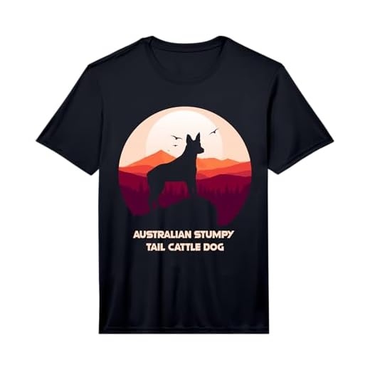 Mens Australian Stumpy Tail Cattle Dog and Mountain Performance T-Shirt