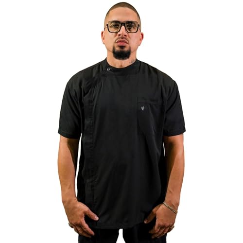 Barber Strong The Master Barber Jacket for Men, Hair Repellent, Vented Side Panels, 2-Way Zipper, Moisture Wicking