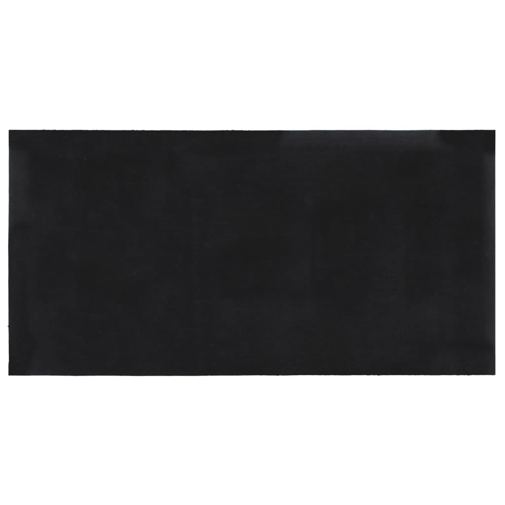 Felpudo de fibra de coco, gris oscuro, 100 x 200 cm | Base de PVC antideslizante, apta para aspiradora, interior y exterior, duradero