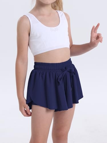 Image of Flowy Shorts for Teen Girls Athletic Running Youth Butterfly Shorts