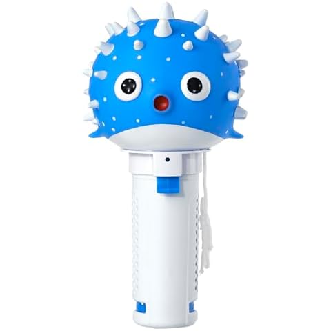 MKLZ Hot Tub Chlorine Floater, Mini Pool Floating Chlorine Bromine Dispenser for 1 Inch Tablets, Small Spa Chlorine Bromine Floater, 6 Flow Level Control(Puffer Fish) Cover
