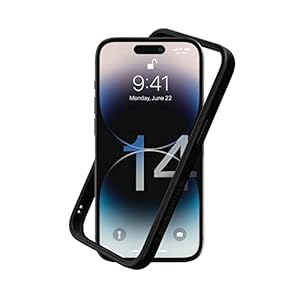 RhinoShield Bumper Case Compatible with [iPhone 14 Pro] | CrashGuard NX – Shock Absorbent Slim Design Protective Cover 3.5M / 11ft Drop Protection – Black