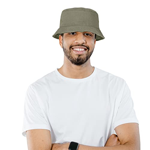 Image of Falari Men Women Unisex Cotton Bucket Hat 100% Cotton Packable for Travel Fishing Hunting Summer Camp