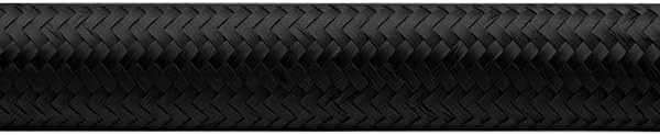 0.34 in. x 6AN & 20 ft. Roll of Black Nylon Braided Flex Hose