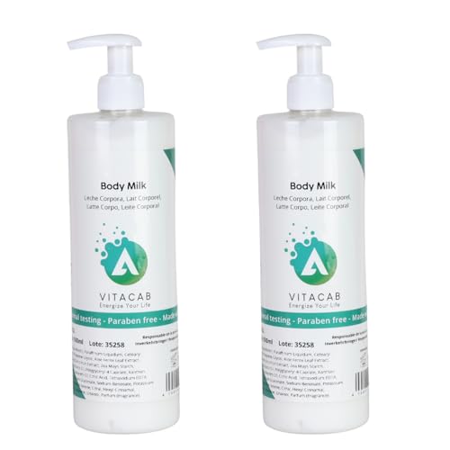 Loción Corporal Hidratante con Extracto de Aloe Vera y Aceite de Almendra – Textura Ligera de Rápida Absorción – 2 Dispensadores de 500 ml – Cuidado Diario de la Piel – Uso Profesional o Doméstico