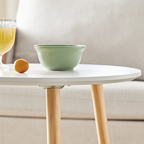 VASAGLE 2er Set Beistelltisch rund, Couchtisch mit Beinen aus Kiefernholz – Ansicht 8