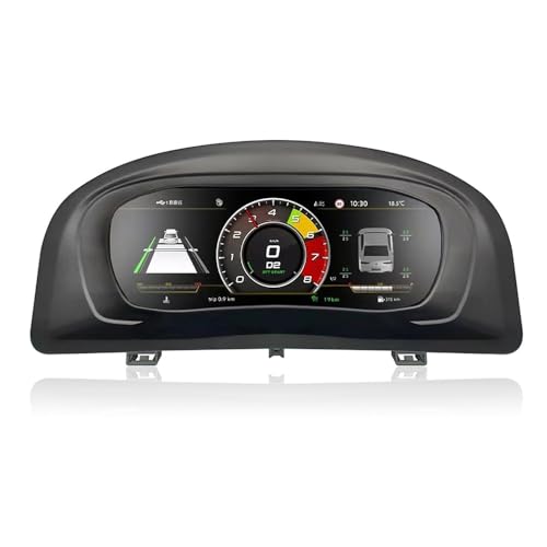 10.25" Linux Auto Aftermarket Digital Instrument Dash Panel Car Gauge Cluster Replacement Dashboard LCD Display for Volkswagen Caddy 2003-2009