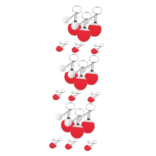 Pendentifs de clé forme de petite balle de ping-pong lot de 18