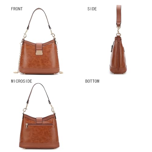 Image of MKF Collection Shoulder Bag for Women, Vegan Leather Hobo Handbag Top-Handle Purse